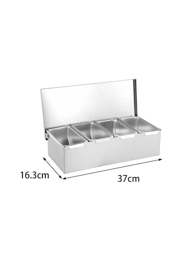 Suntek Baharat Organizatör Kutusu Ayrılabilir Kapları 4-ızgara