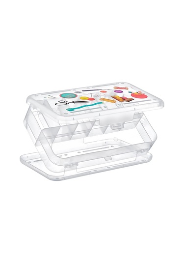 Çift Taraflı Bölmeli Hobi  Dikiş Kutusu Ardunio Malzeme Kutusu