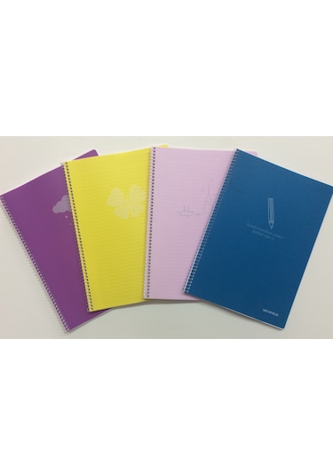120 Yaprak Kareli Defter Plastik Kapak Harita Metot Hm Telli
