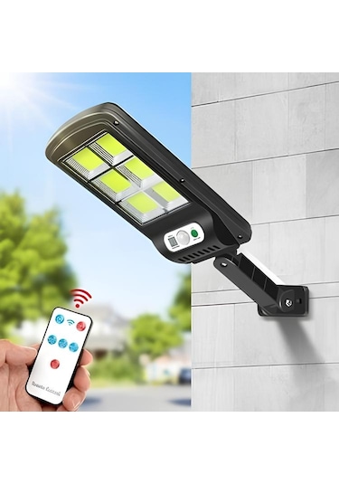 Güneş Enerjili Kumandalı 3 Modlu Dış Mekan Projektör Aydınlatma