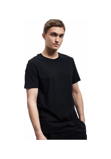 Koton Pamuklu Kısa Kollu Bisiklet Yaka Erkek Basic Tişört Siyah 6wam10062hk Siyah