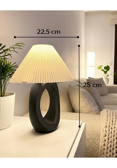 Elana Design Balance Abajur - Bohem Tarzı Abajur Ve Gece Lambası Siyah