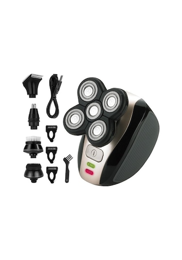Joyhub Erkek 5'li 1 Arada Elektrikli Tıraş Makinesi 4d Yüzer Kafa Sakal Burun Kulak Saç Trimmer Tıraş Makinesi Yedek Başlığı 92g03g