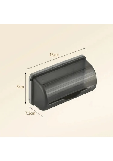 Shineyee Duvar Montajlı Siyah Gri Çöp Poşeti Tutucu - Abs Plastik, Uzunluk 17cm, Ev/ofis İçin Pratik Ve Yer Tasarruflu Depolama Gri