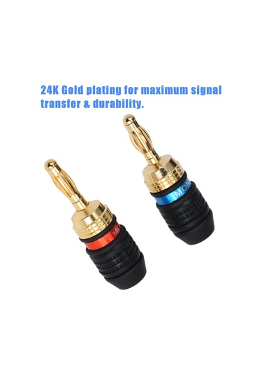 Suofeng Altın Kaplama Muz Fiş - Hoparlör Ve Amplifikatör Bağlantısı İçin Korozyona Dayanıklı 2/4/6 Çift Seçenekli