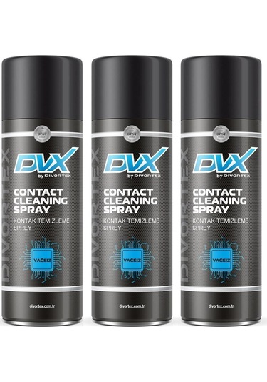 Divortex Yağsız Kontak Temizleme Spreyi 400 ML x 3 Adet