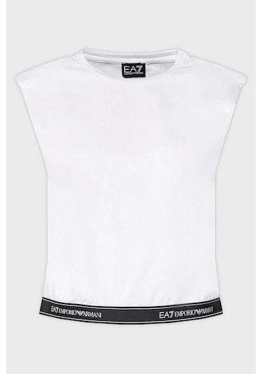 Ea7 Kadın T Shirt 3dtt22 Tj6sz 1100 Beyaz