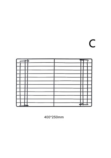 Paslanmaz Çelik Yapışmaz Tel Izgara Hamur İşleri Tepsisi Kek Pişirme Soğutma Rafı Fırın Mutfak Pizza Ekmek Kurabiye Tutucu Barbekü Rafı Siyah