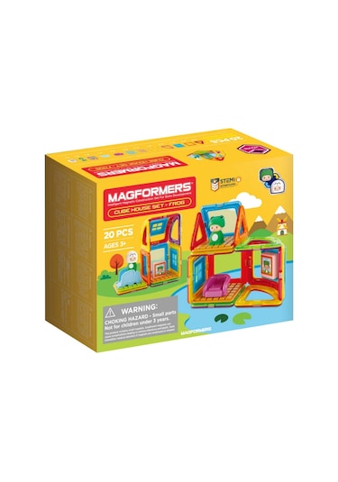 Magformers Mıknatıslı Cube Houseset - Frog - 20 Parça