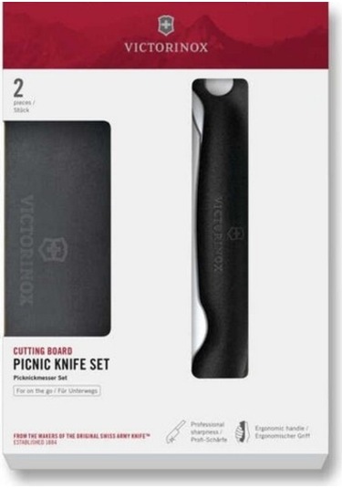 Victorinox 6.7193f Kesme Tahtası Ve Katlanır Bıçak Set, Siyah Renkli