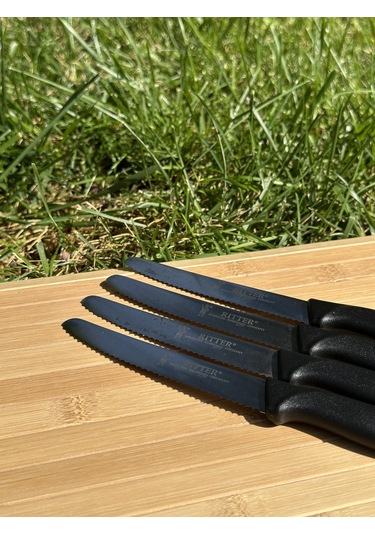 Solingen 12 Parça Siyah Set 6 Meyve Bıçağı+3 Sebze Bıçağı+3 Ava Bıçak-246 Siyah