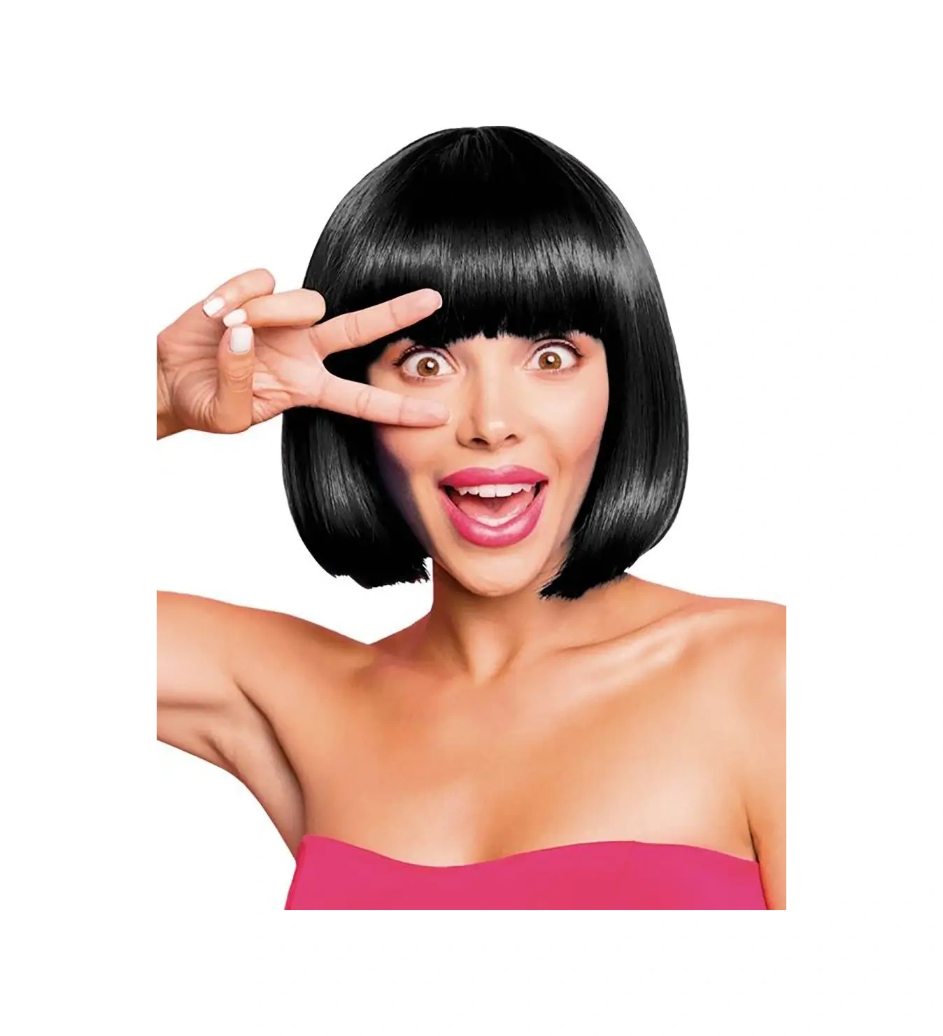 Riota Karnaval Saç Kesimi Peruğunu 65240901 Siyah