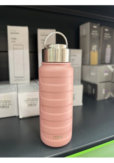 Paslanmaz Çelik Termos Su Şişesi 360ml Vakumlu Kapak Pembe İthal Ürün Pembe