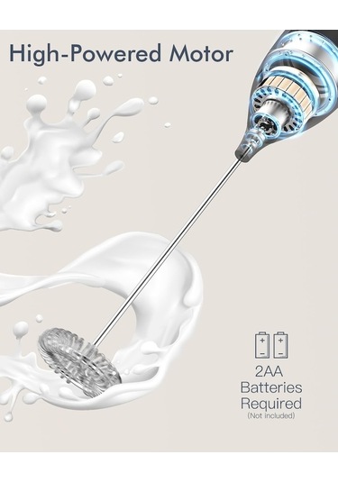 Pil El Sütü Çobanı, Elektrikli Köpük Üreticisi Asası, Paslanmaz Çelik Çırpma Kahve, Matcha, Lattes, Cappuccino Paslanmaz Çelik Paslanmaz Çelik