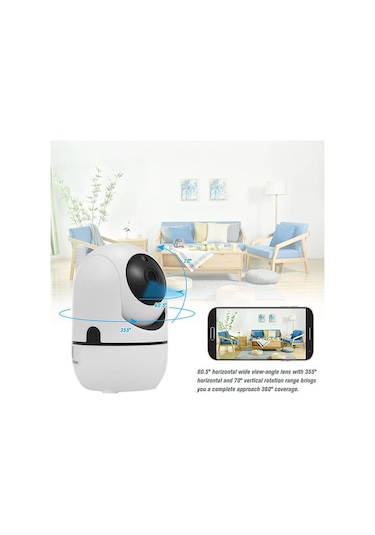 Alpsmart Kablosuz 2Mp Ip 360 Derece Hareketli Wifi Kamera As-680