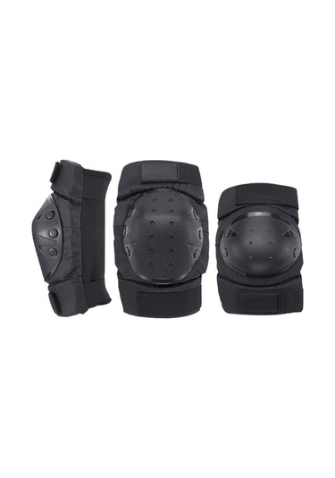 Novahub 4 Parça Koruyucu Ped Seti: Diz & Dirsek Pedleri, Spor İçin Siyah Siyah