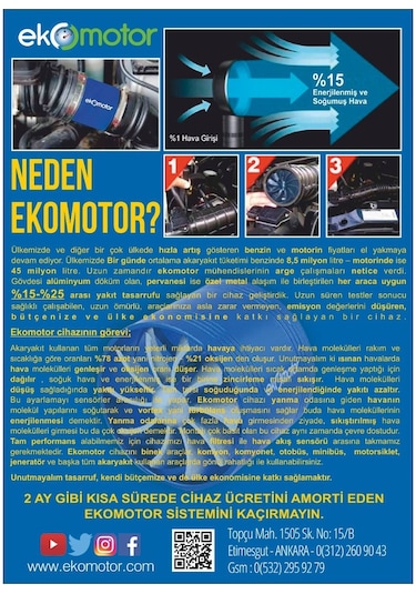 EKOMOTOR ARAÇ YAKIT TASARRUF SİSTEMLERİ