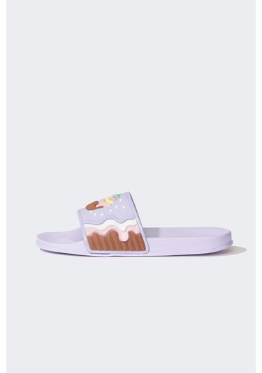 DeFacto Kız Çocuk Düz Taban Eva Terlik D8916A825SMPR66 Mor