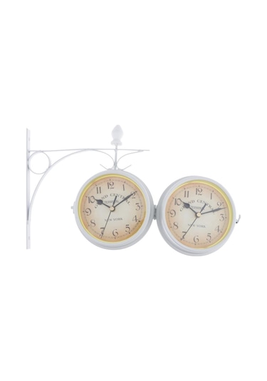 Suntek Yaratıcı Kapalı Açık Asma Braketi Çift Taraflı Duvar Saati Beyaz