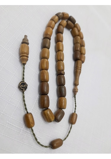 Soma Tesbih Akay Usta İmzalı Çift Renk Kapsül Kesim Mis Kokulu Pelesenk Tesbih 8 x 12