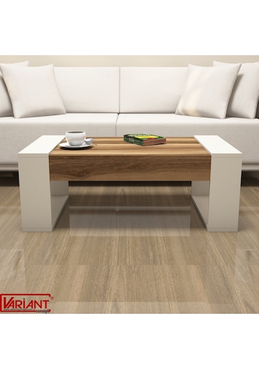 Variant Venüs Orta Sehpa Ceviz-Metalikinci ( Ekru )