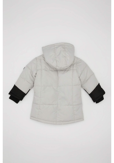 Defacto Erkek Bebek Su İtici Ribana Kollu Kapüşonlu Mont C7760A524WNGR503 Gri Defacto Erkek Bebek Su İtici Ribana Kollu Kapüşonlu Mont C7760A524WNGR503 Gri