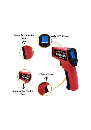 Dt8380fc Kızılötesi Lazerli Termometre 380 C