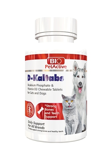Bio Petactive D-Kaltabs D3 Kalsiyum Köpek Vitamin Tableti 84'lü 126 G