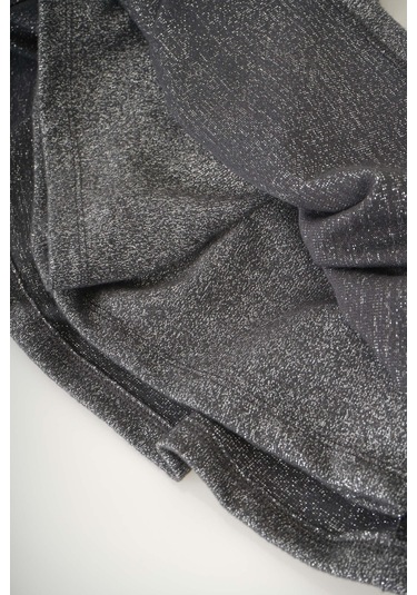 Kız Çocuk Simli Pamuk Şort Etek Gri