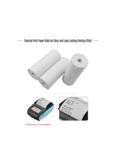 Symbee 6 Adet 80x30mm Termal Fatura Yazıcı Kağıdı - Ofis Ve Perakende İçin Termal Yazıcı Kağıdı Seti