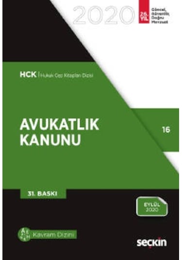 Avukatlık Kanunu Remzi Özmen Cep Kitap N11.547