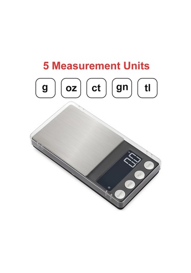 Mücevherat İçin Mini Dijital Terazi, Cep Mutfak Terazisi, Lcd Gümüş