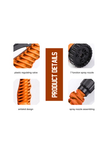 Padalink Ev Ve Bahçe İçin 30m Geniş Kullanımlı Şeffaf Su Hortumu, Yüksek Basınçlı Fıçı Ve Bağlantı Seti Turuncu Turuncu