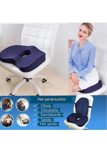 Ortopedik Oturma Simidi Koltuk Minderi Visko Kuyruk Sokumu Yastığı