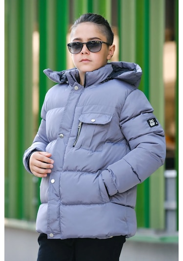 Erkek Çocuk Şişme Mont Km.0041 Gri