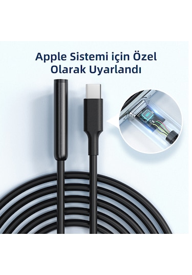 Endoskop 20mp Ip67 - 5 Metre Kablolu Led Aydınlatmalı - Android/ios Uyumlu - Siyah