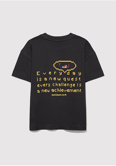 Mavi - Baskılı Antrasit Tişört 6610257-70087 Antrasit