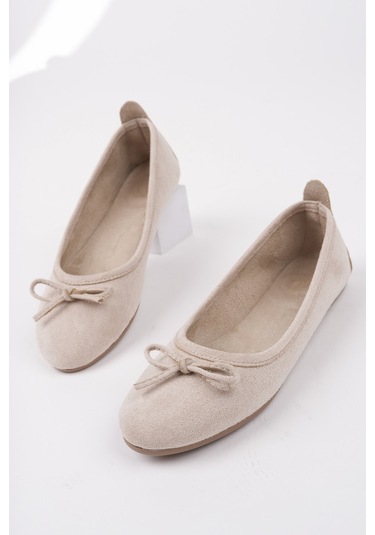 Muggo Miu Fiyonklu Kadın Deri Günlük Babet Kahverengi