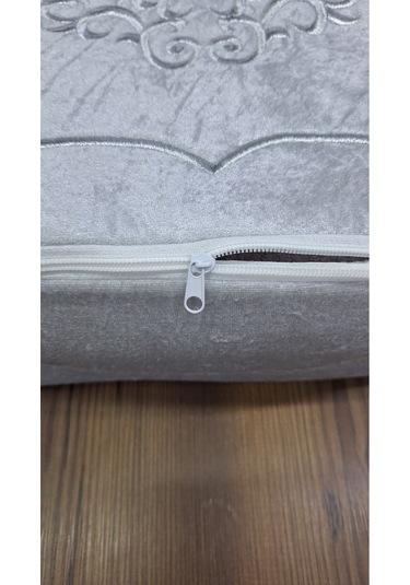 Laura Kadife Gold Nakışlı Hurç Küçük Boy 30x35x15 Cm Söz Çeyizlik Nişan Düğün Gelin Bohçası Gri