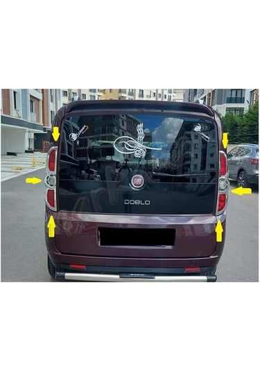 Markadan Fiat Doblo Krom Stop Çerçevesi 2010-2014 2 Parça Abs  Kro