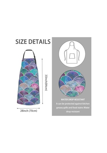 Fastbuy Kadın Ayarlanabilir Boyunlu Önlük, Evde Uygun Balık Desen, Rahat Doku Diğer