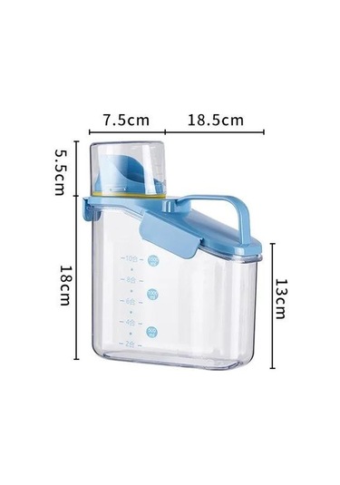 Büyük Kapasiteli Hava Geçirmez Evcil Hayvan Maması Saklama Kabı Ölçü Kapları İle Kap Mutfak Plastik Mutfak Saklama Aksesuarları Mavi