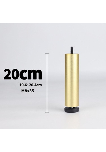 Suntek 4 Adet Alüminyum Alaşımlı Mobilya Ayakları Altın-20cm Çok Renkli