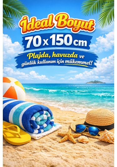 Indigo Peak Lacivert Plaj Havlusu 70 X 150 Cm Lacivert