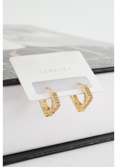 Kadın Vip Seri Zirkon Taşlı 1.6 Cm Kare Model Küpe