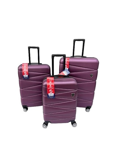 Yefa Dayanıklı Unisex 4 Tekerlekli 3'lü Set Plastik Valiz Seti Su Yeşili