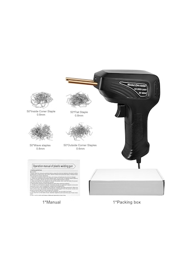 Yifomall Plastik Kaynak Makinesi - 4 Çeşit Çivi İle Profesyonel Otomotiv Tamir Seti 220v, Led Aydınlatmalı