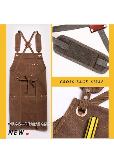 Sones Tuval Önlük Berber Kavurma Kafe Bahçecilik Ağaç İşleri Erkekler Ve Kadınlar Tuval İş Kıyafetleri