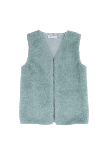 Best Kids Kız Çocuk Kürk Detaylı Yelek Bk23Kk14337 001