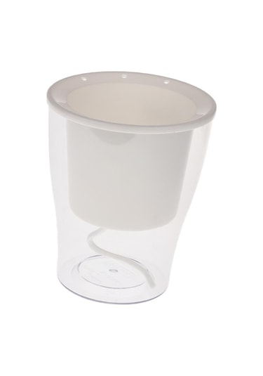 Suntek Magideal Şeffaf Çiçek Kendiliğinden Sulanan Saksı Yuvarlak-130 130 150mm